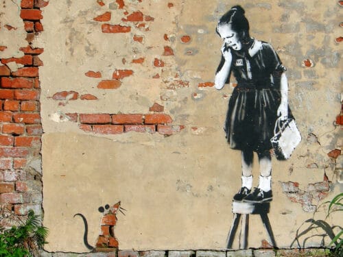 Art by Banksy, photo: Mark Gstohl, flickr.com, CC BY 2.0